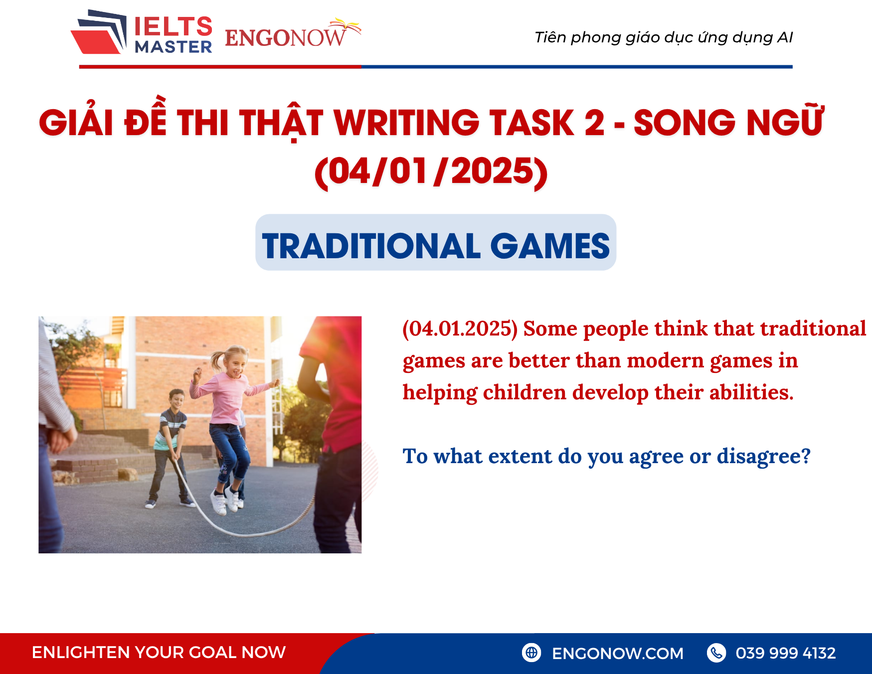 IELTS Writing Task 2 chủ đề "Traditional Games"