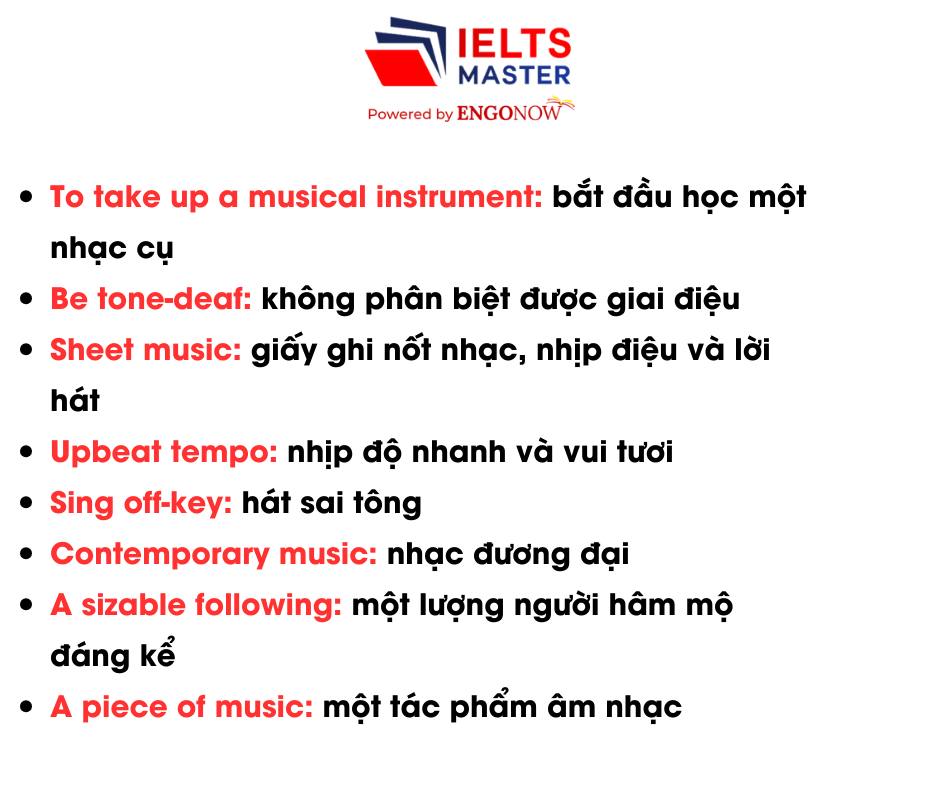 collocations theo chủ đề  - MUSIC